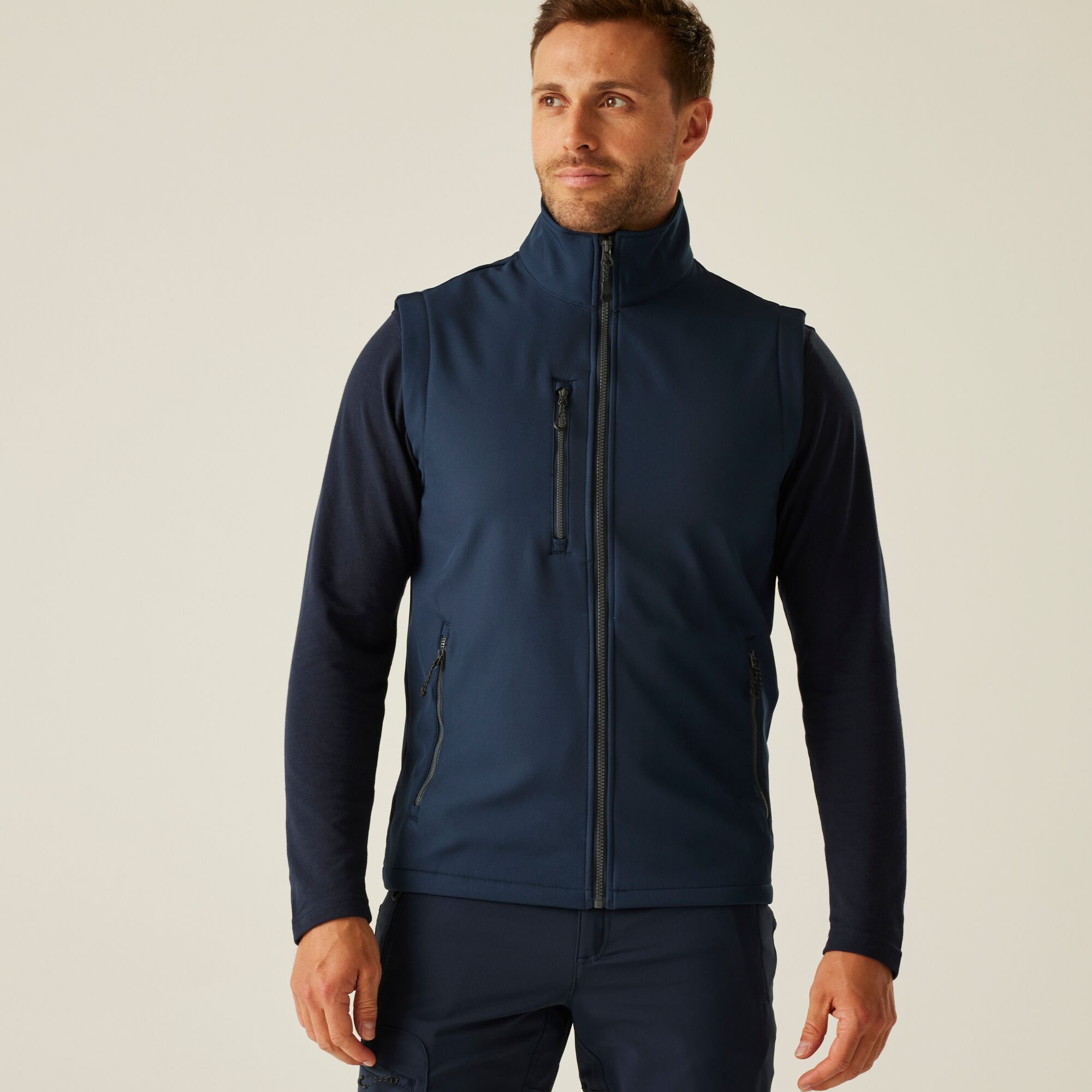 Regatta Professional Navigate 2 Layer Softshell Gilet Size: Xxl Men's Blue