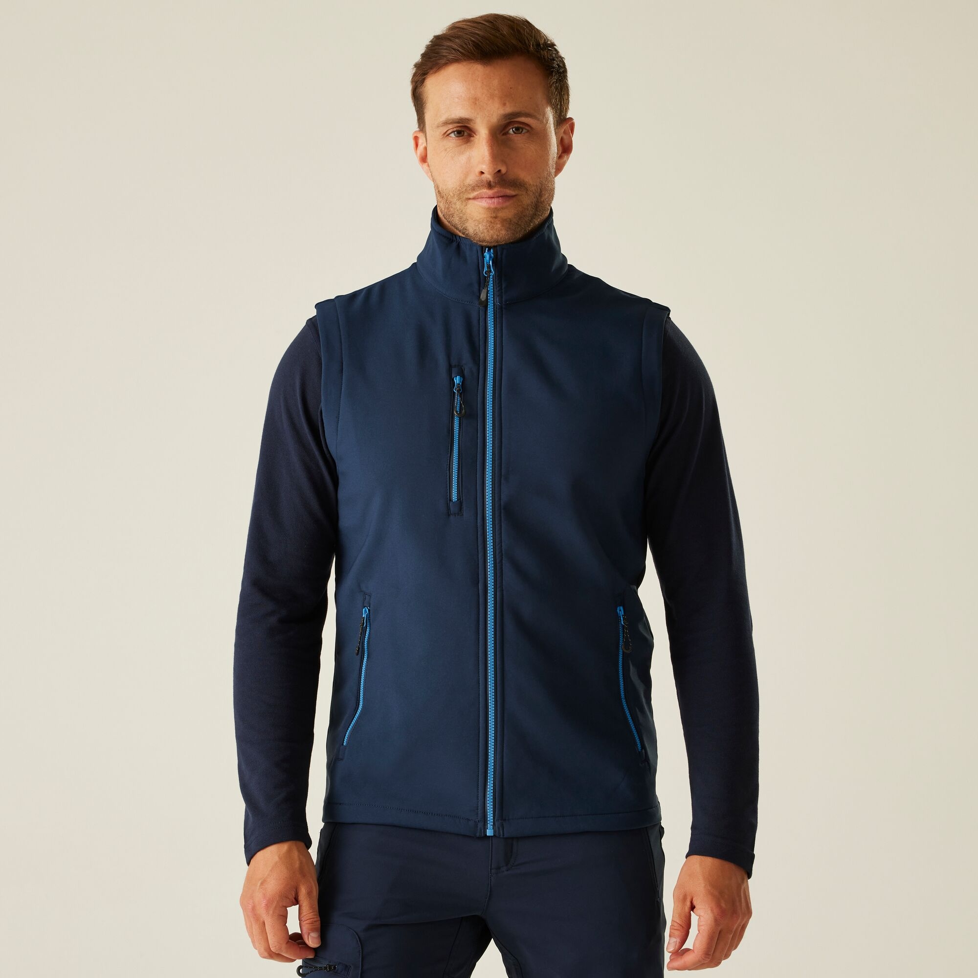 Regatta Professional Navigate 2 Layer Softshell Gilet Size: Xxl Men's Blue