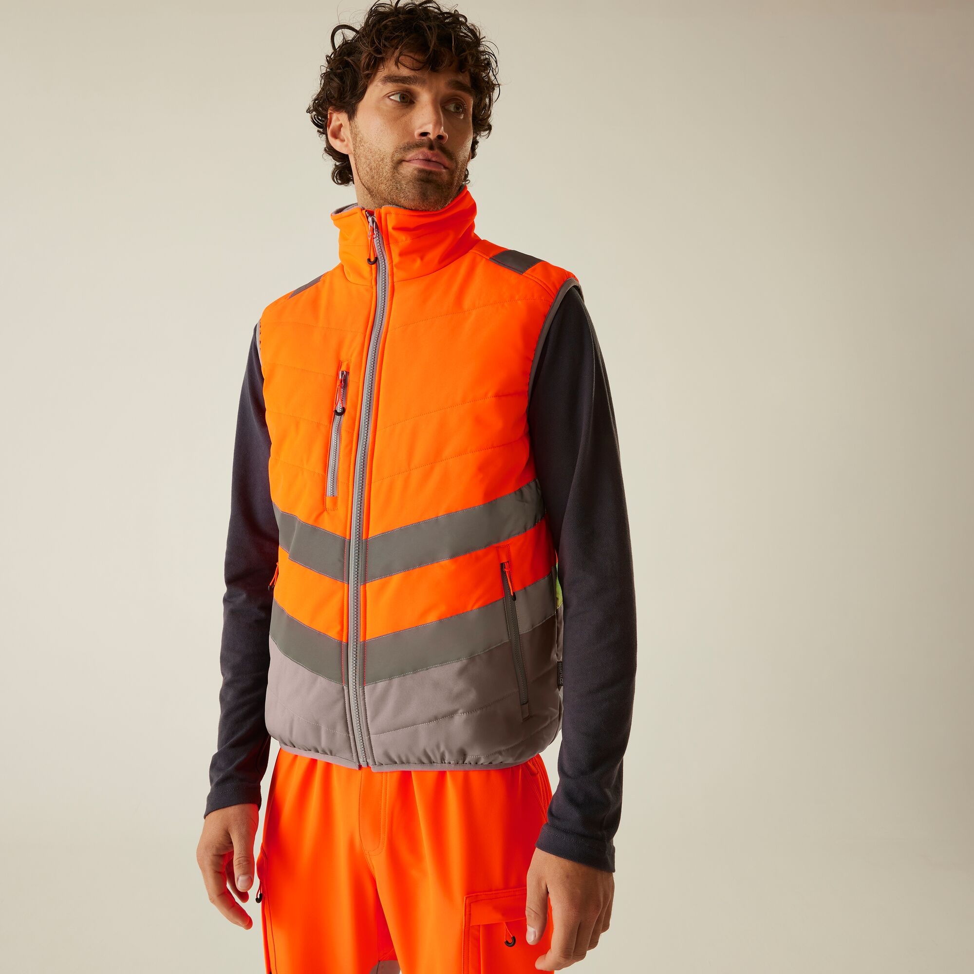 Regatta Professional Hi-Vis Two Tone Thermal Gilet Size: Xl Men's Orange