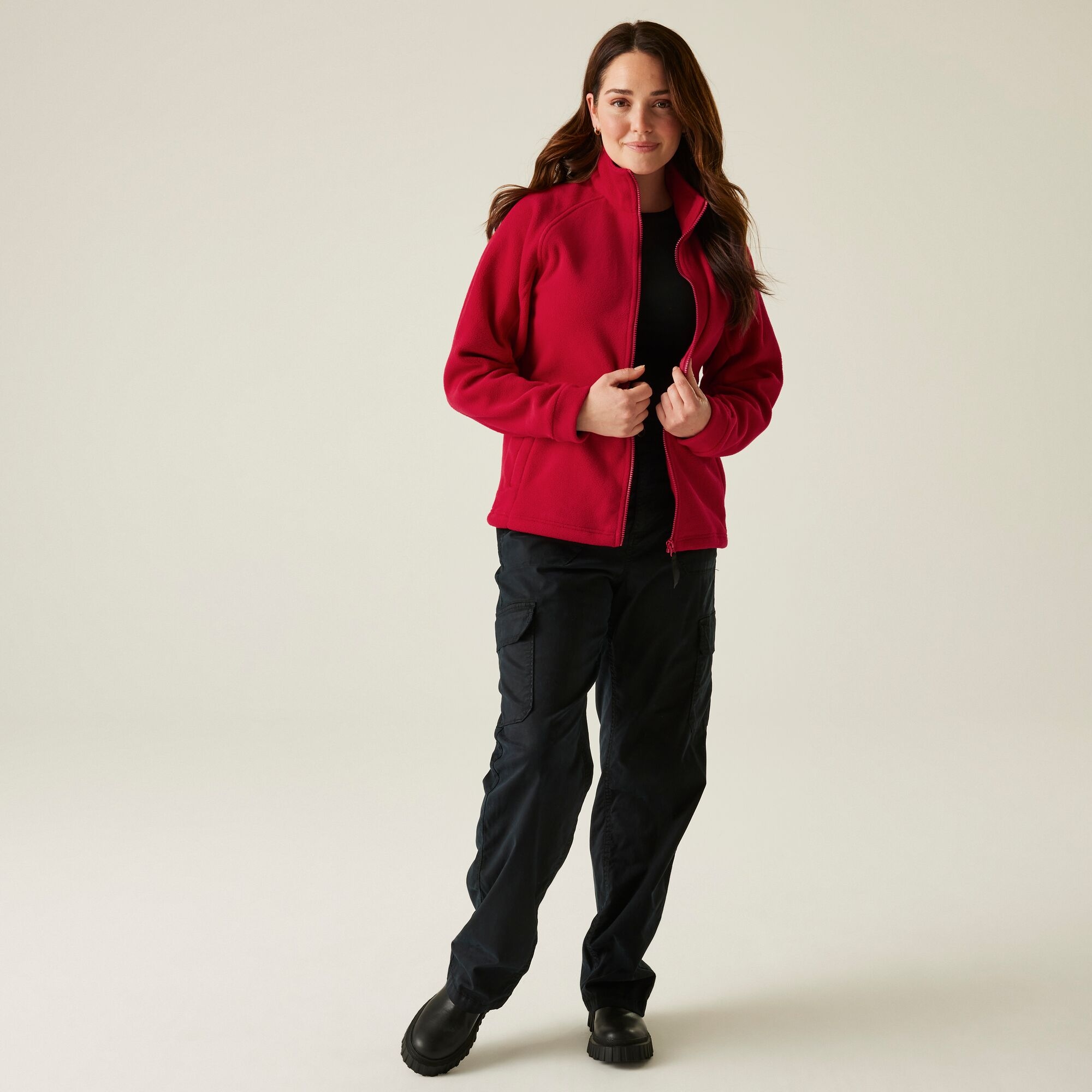 Regatta Professional Regatta Professional Damski polar z suwakiem Thor III Czerwony