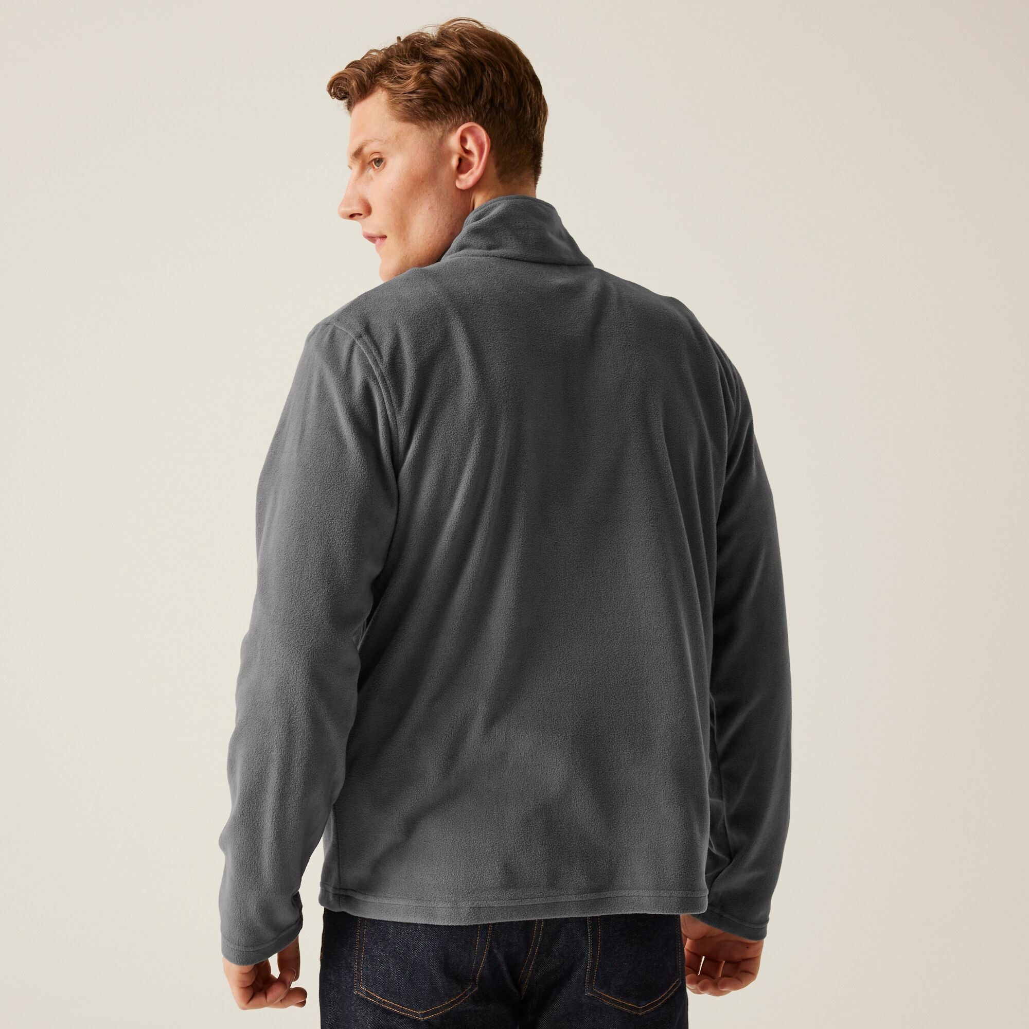 Męski polar z suwakiem Micro Szary