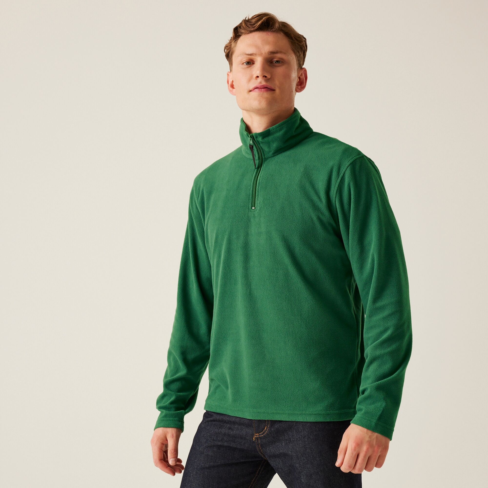 Regatta Professional Męski polar z suwakiem Micro Butelkowa zieleń