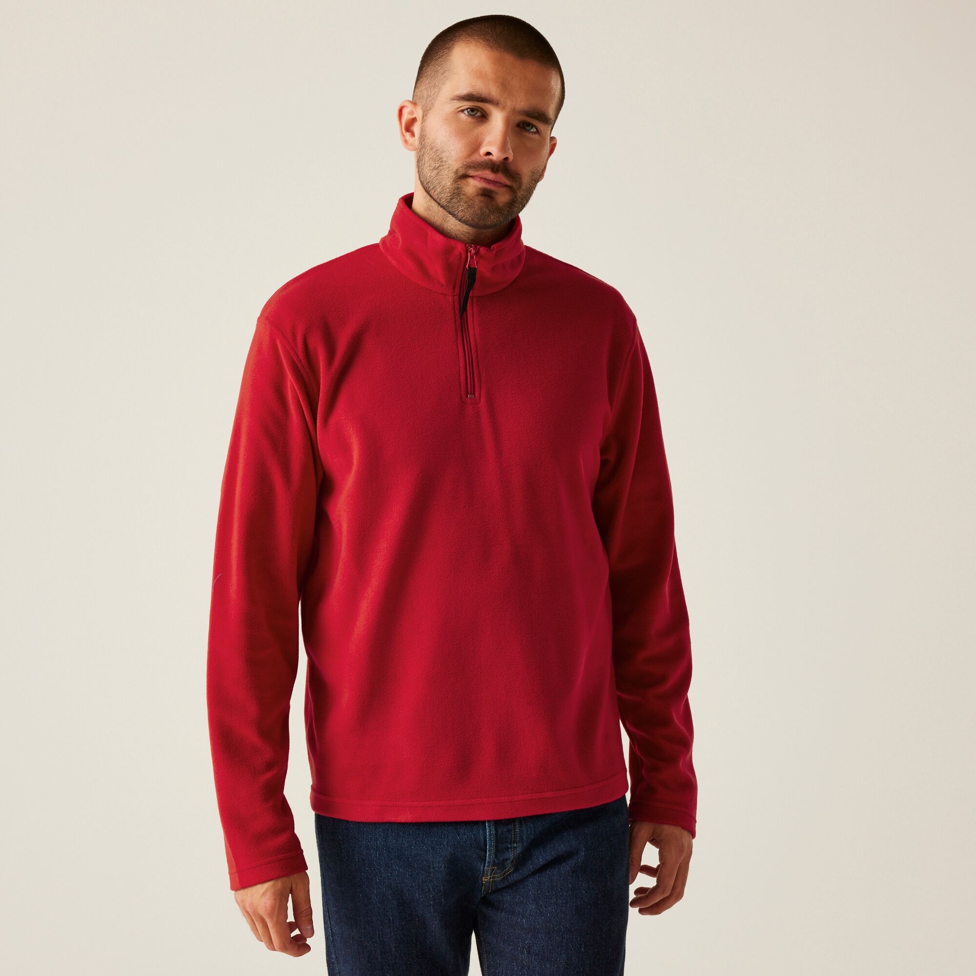 Regatta (3Xl, Classic Red) Mens Micro Zip Neck Fleece Top (170 Gsm) - Image 3