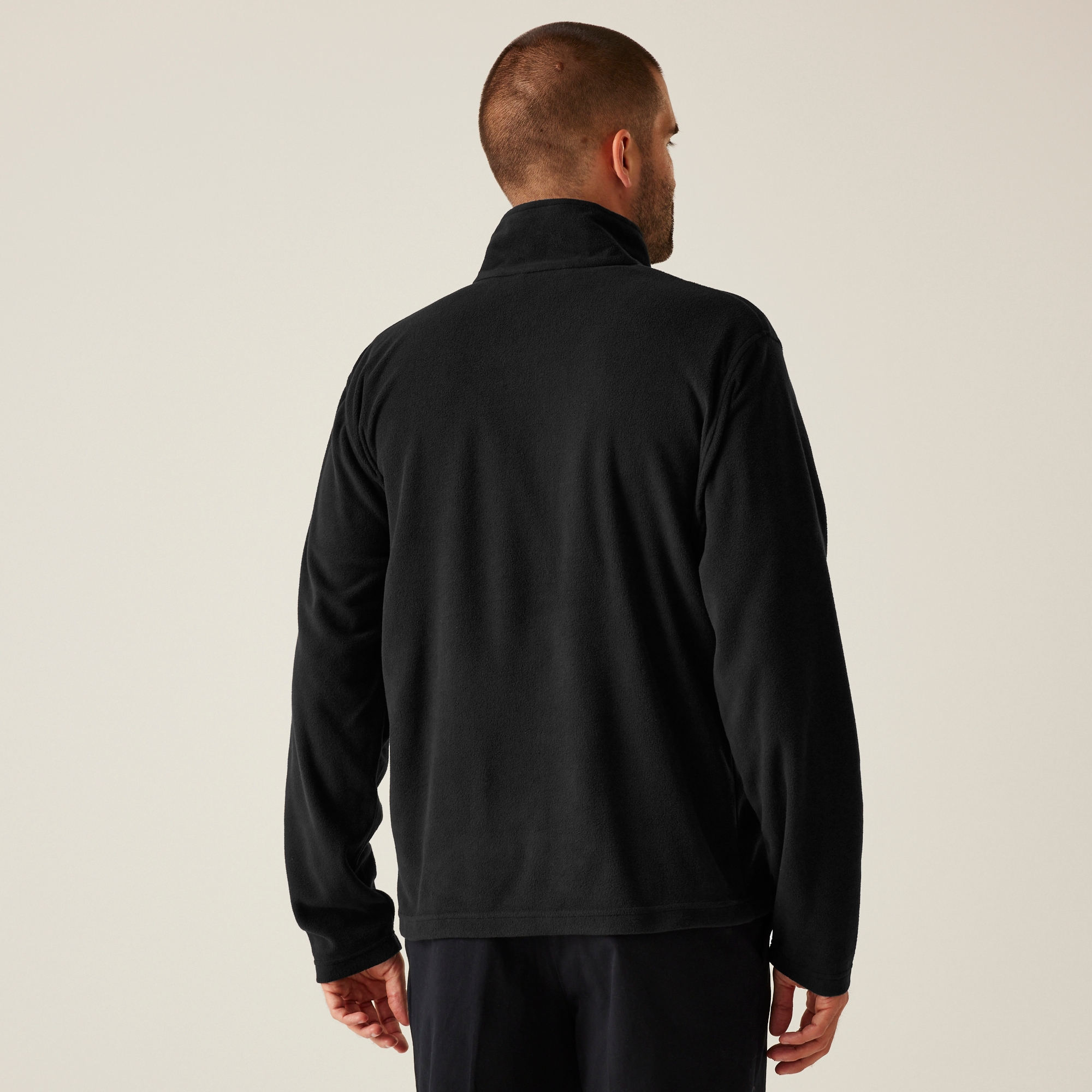 Regatta Professional Męski Polar z Suwakiem Micro Czarny, Rozmiar: XL