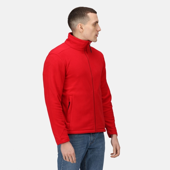 Men's Micro Lightweight Full Zip Fleece Classic Red