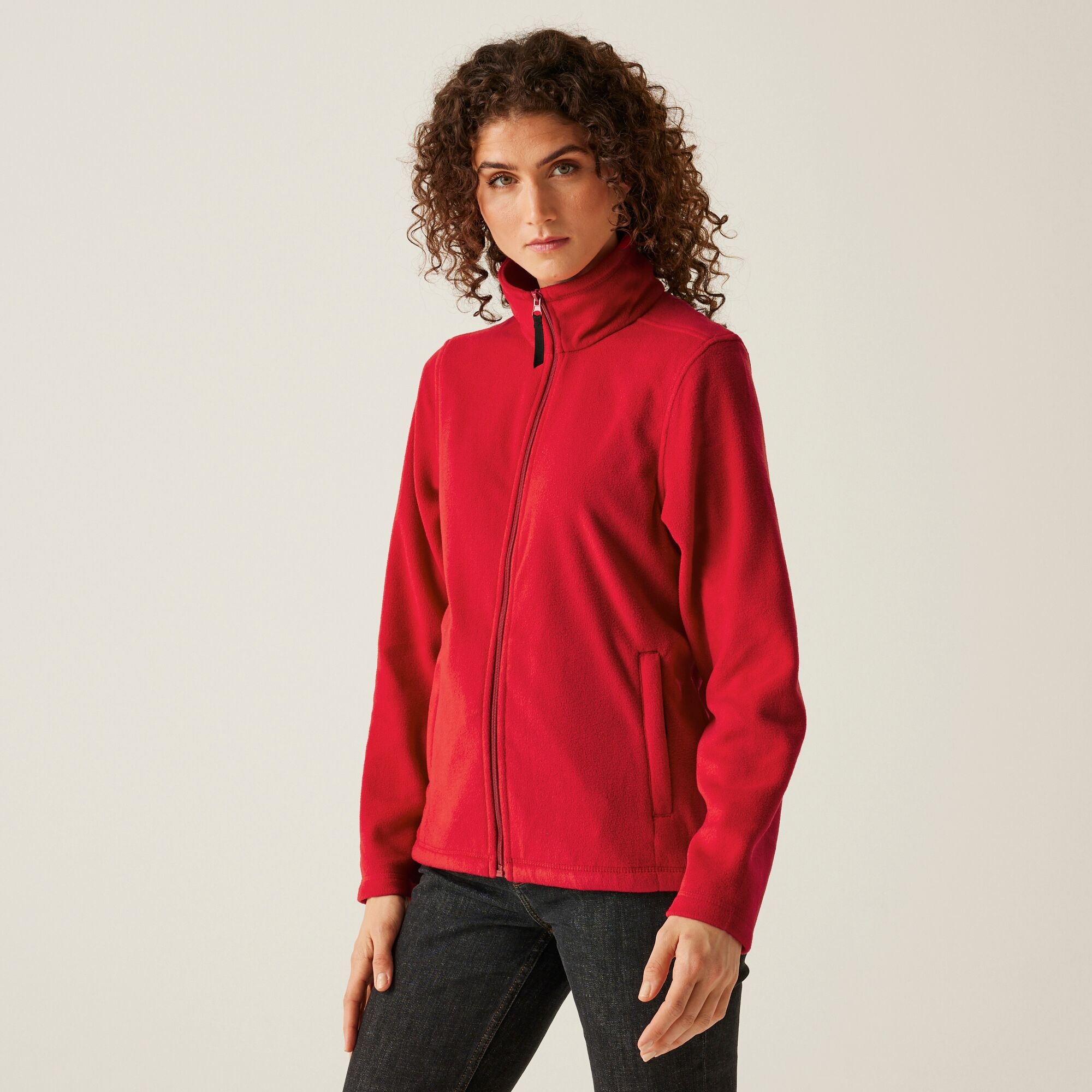 Regatta Professional Damski Polar z Suwakiem Micro Czerwony, Rozmiar: 42