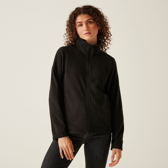 Women's Micro Lightweight Full Zip Fleece Black