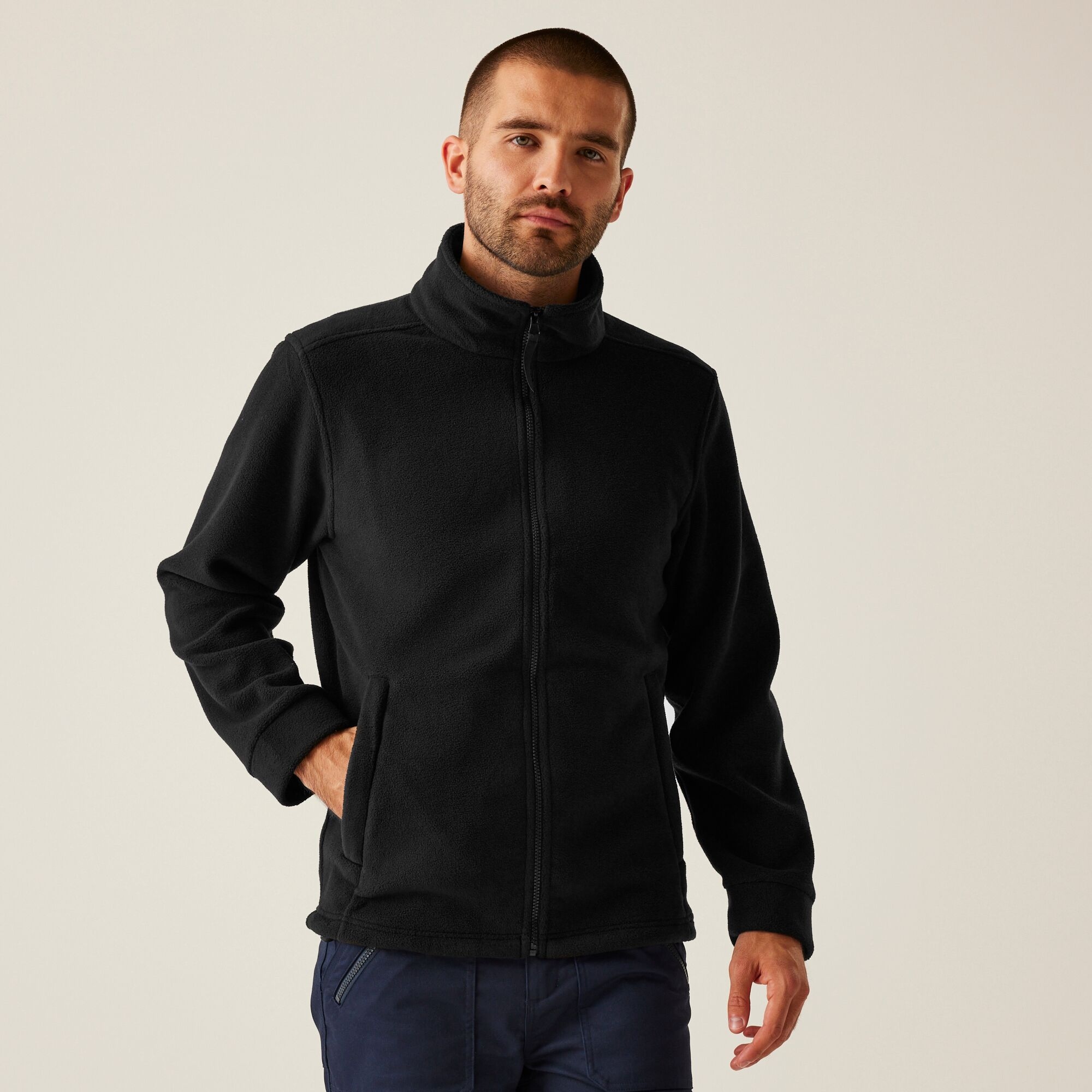 Classic Fleece Mit Durchgehendem Reißverschluss Für Herren Größe 3XL Schwarz Regatta Professional - Bild 3