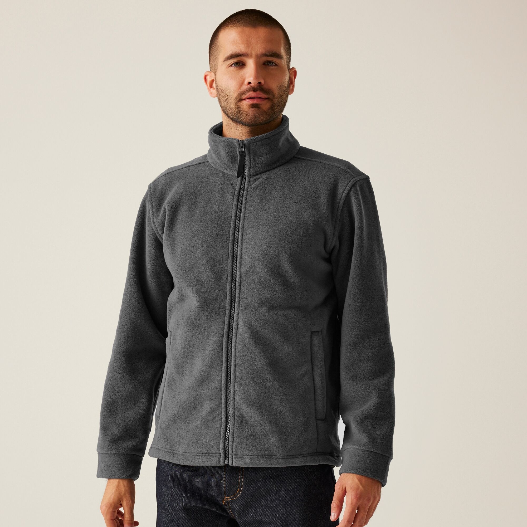 Regatta Professional Męski Polar z Suwakiem Thor 3 Szary