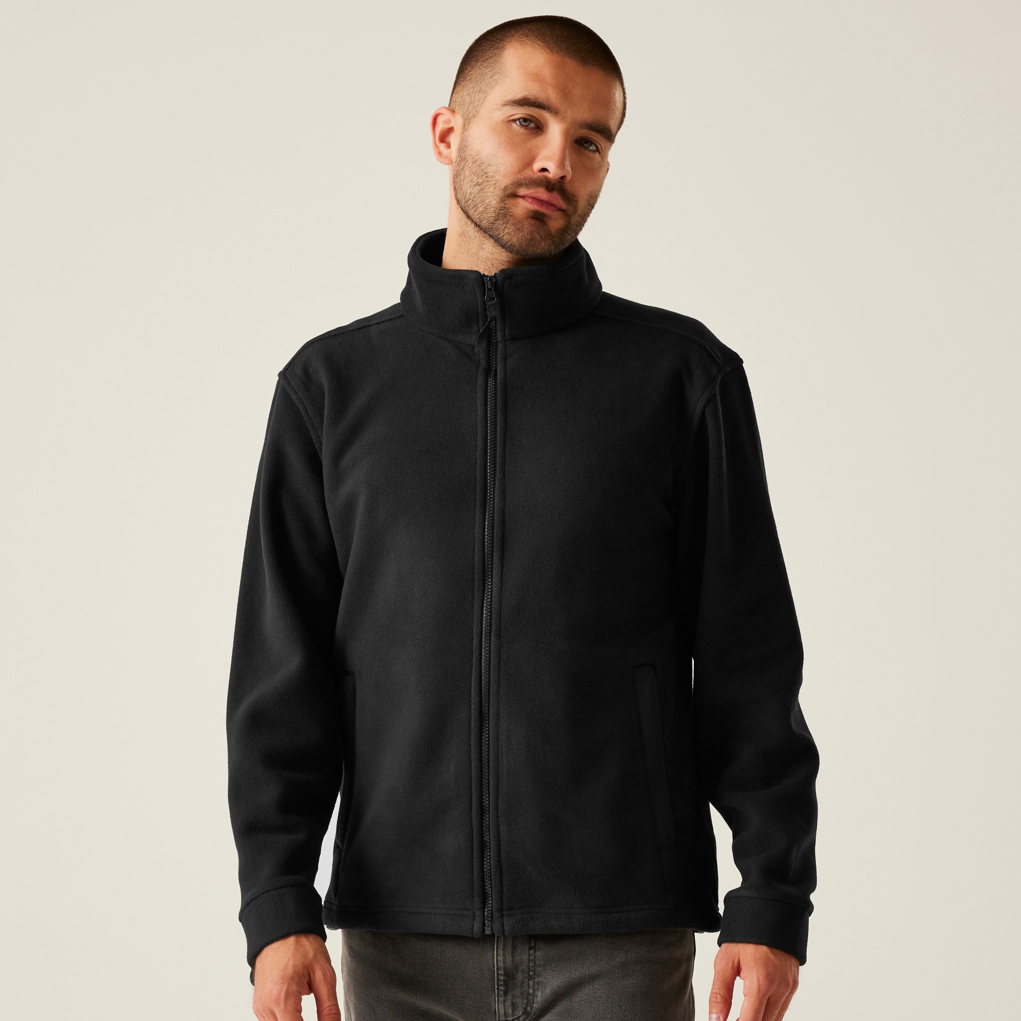 Regatta Professional Męski Polar z Suwakiem Thor 3 Czarny, Rozmiar: XXXL