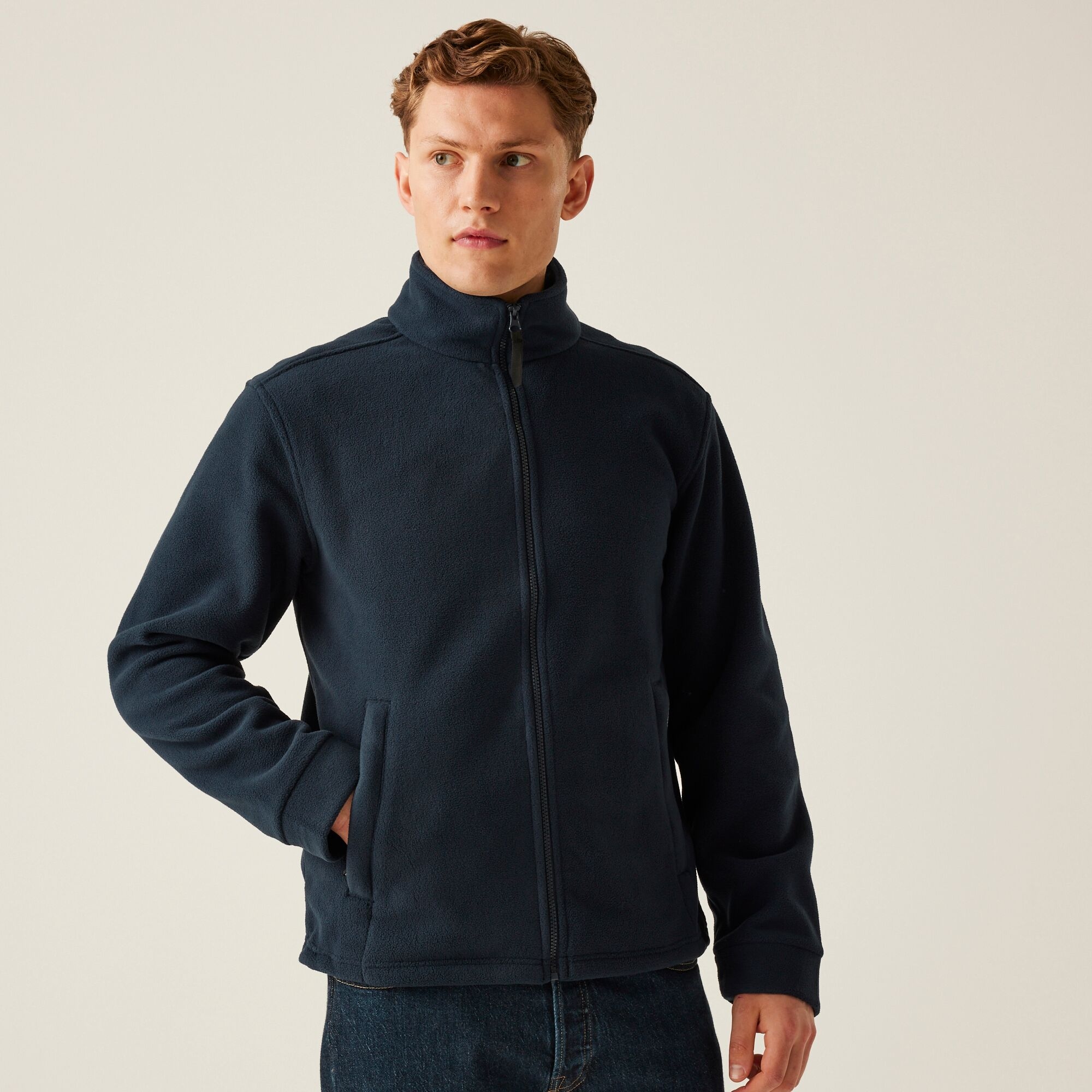Regatta Professional Męski Polar z Suwakiem Thor 35 Granatowy, Rozmiar: XS