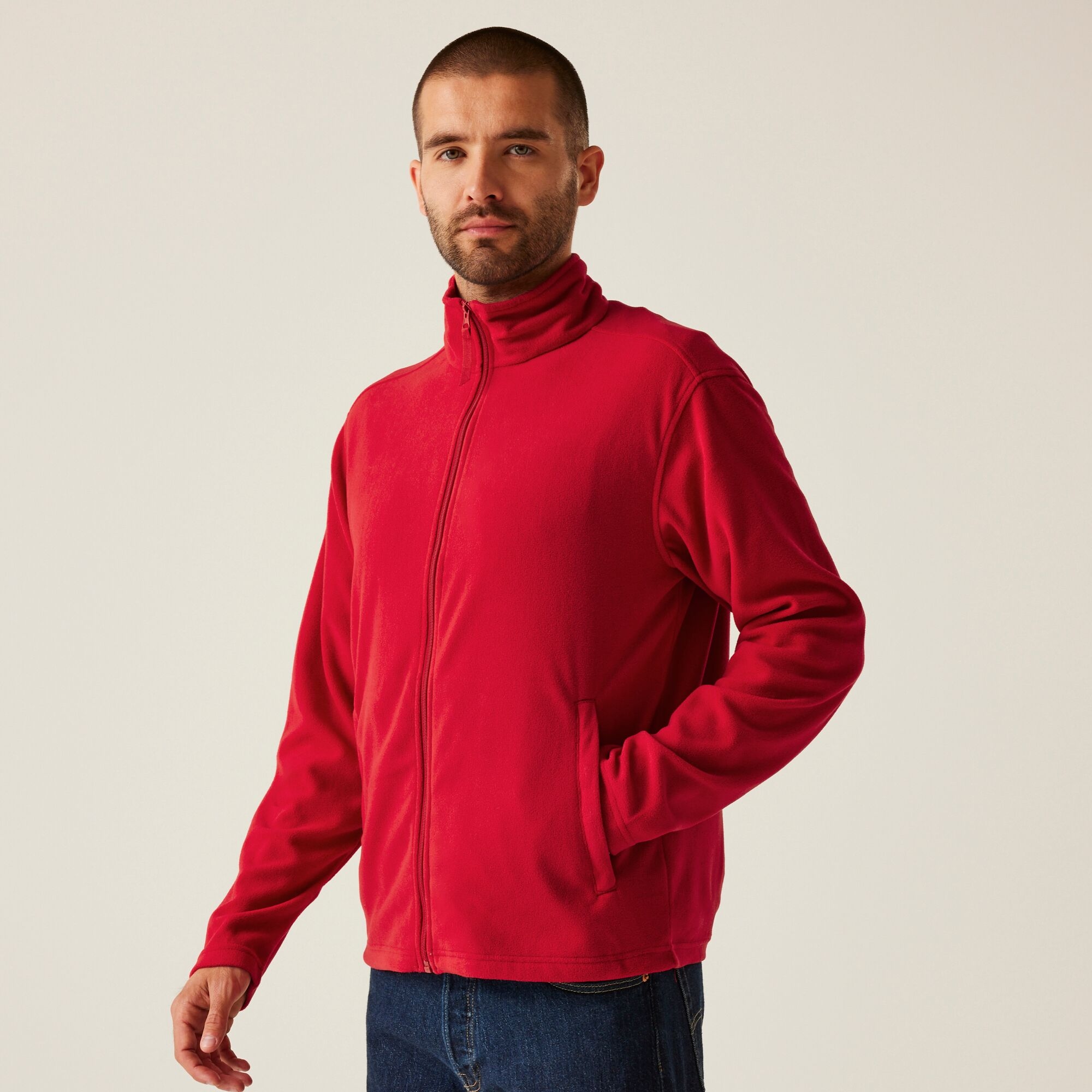 Regatta Professional Męski polar z suwakiem Classic Czerwony