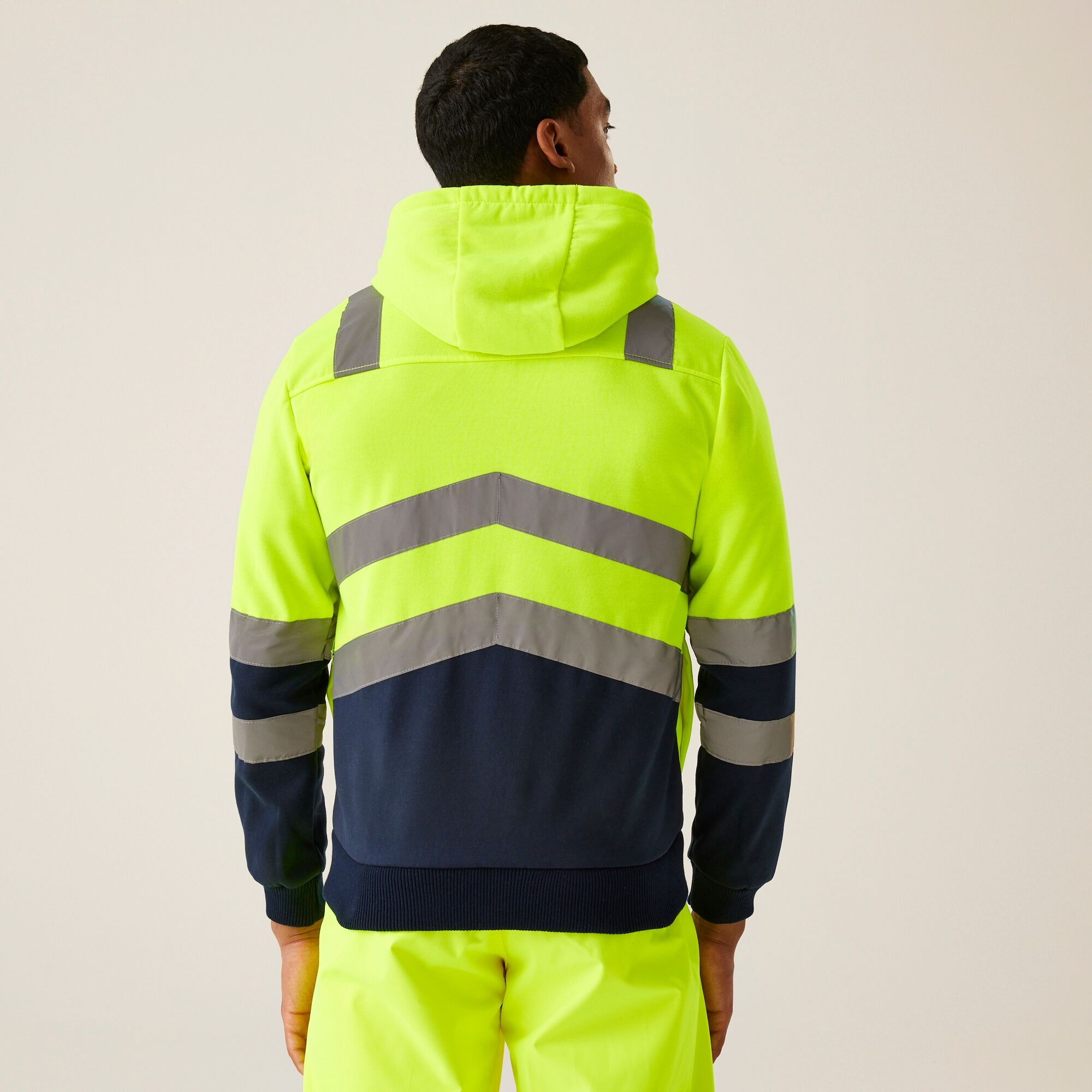 Regatta Professional Męska bluza z kapturem odblaskowa Hoodie Żółty