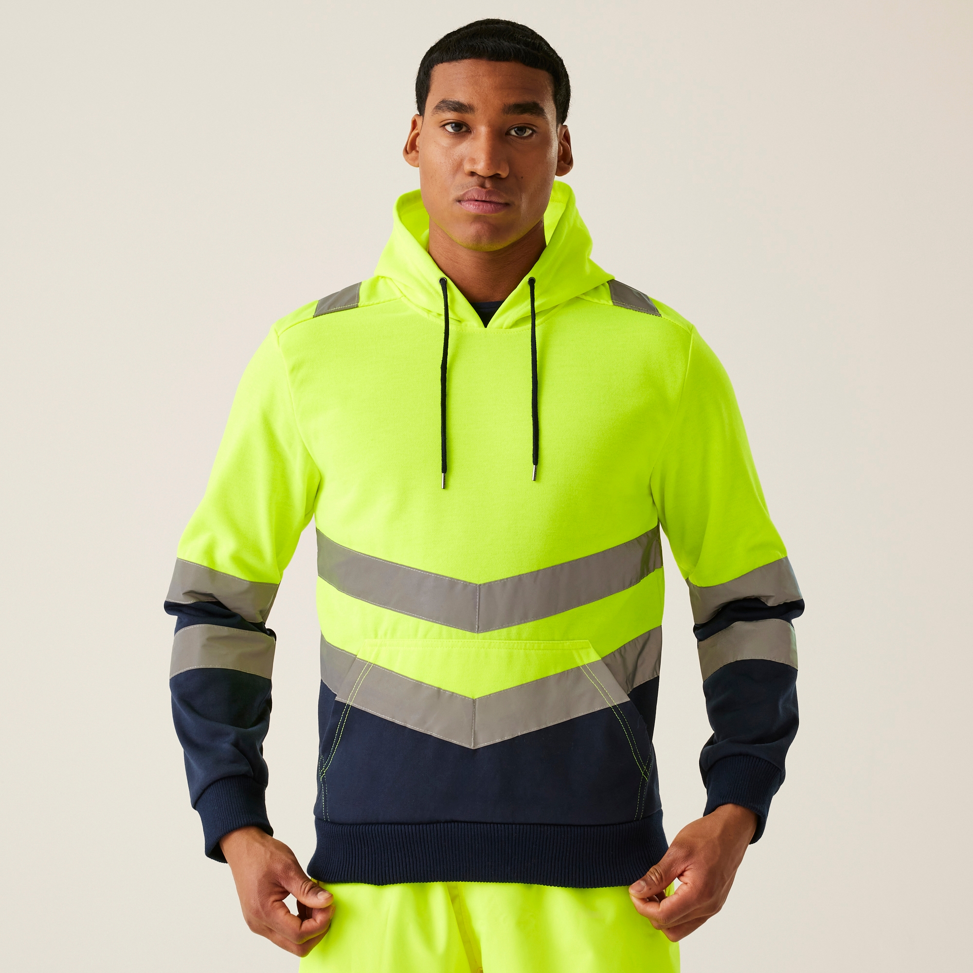 Regatta Professional Men's Hi-Vis Overhead Hoodie - Yellow Medium