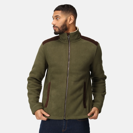 Men's Faversham Full Zip Fleece Dark Khaki
