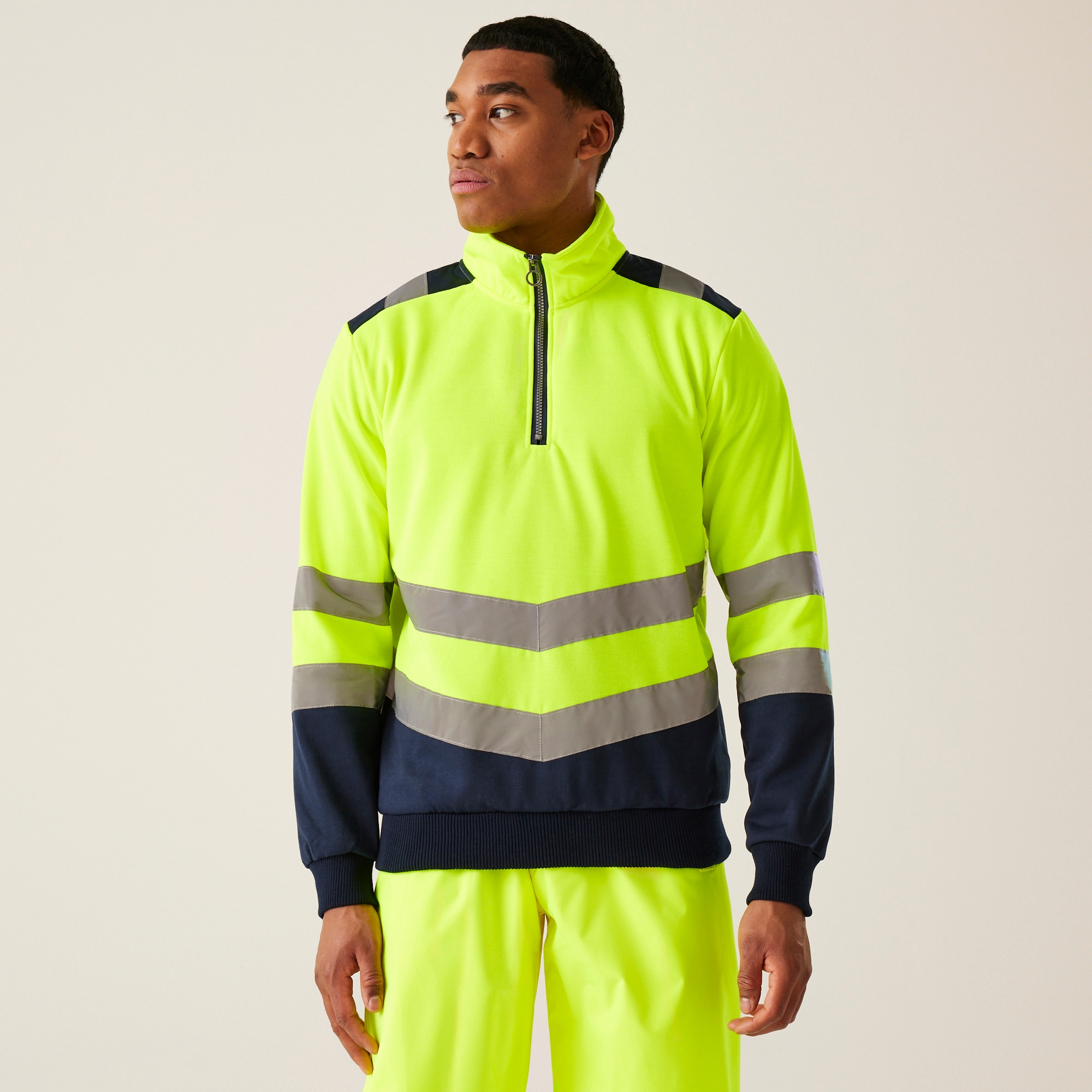 Regatta Men's Yellow 2-Tone Quarter-Zip Top In | : Small - Image 2