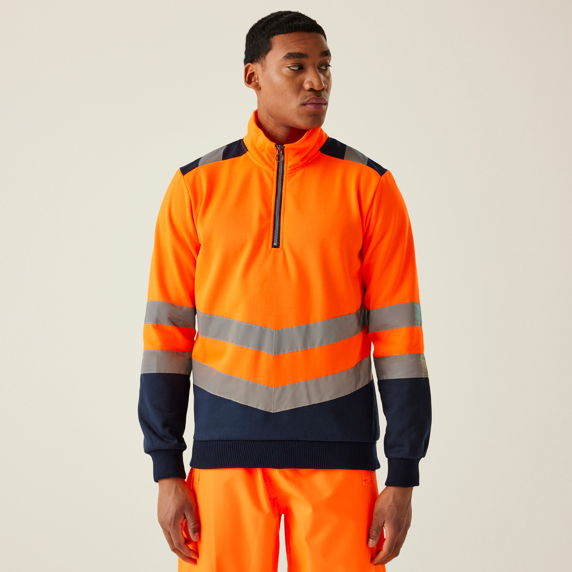 Regatta Men's Orange 2-Tone Quarter-Zip Top in Size L, Sports Direct - Image 3