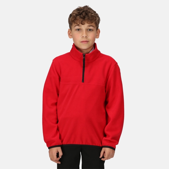 Kids' Half Zip Micro Fleece Classic Red