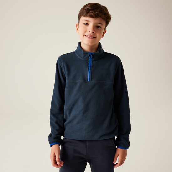 Kids' Half Zip Micro Fleece Navy