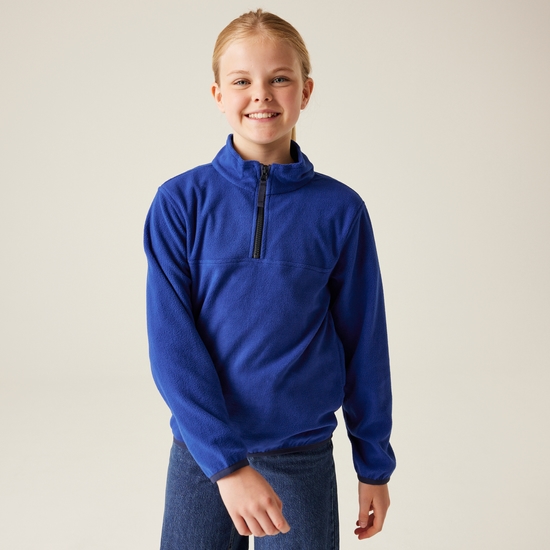 Kids' Half Zip Micro Fleece New Royal