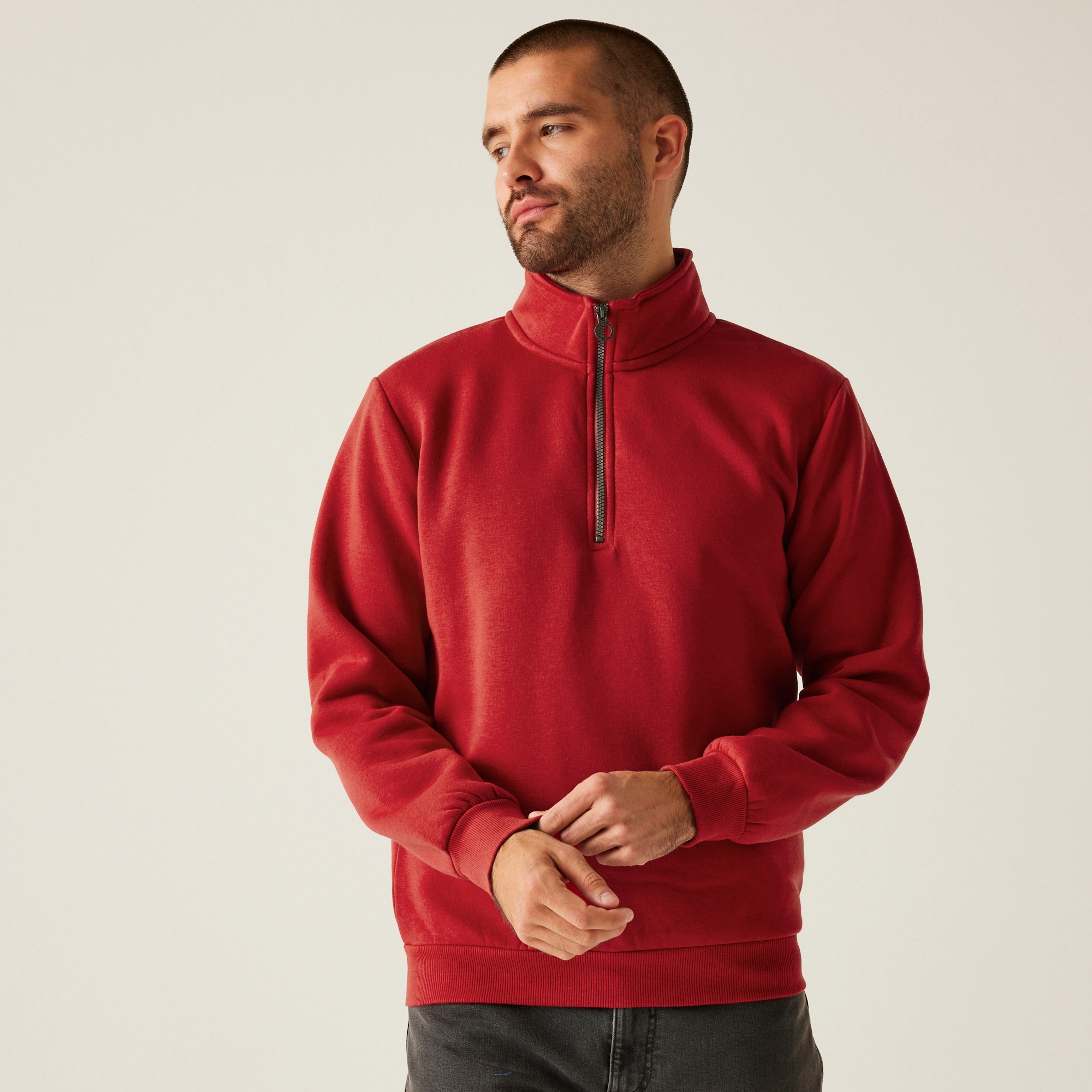 Regatta Professional Pro Quarter Zip Sweatshirt Size: Xl Men's Red