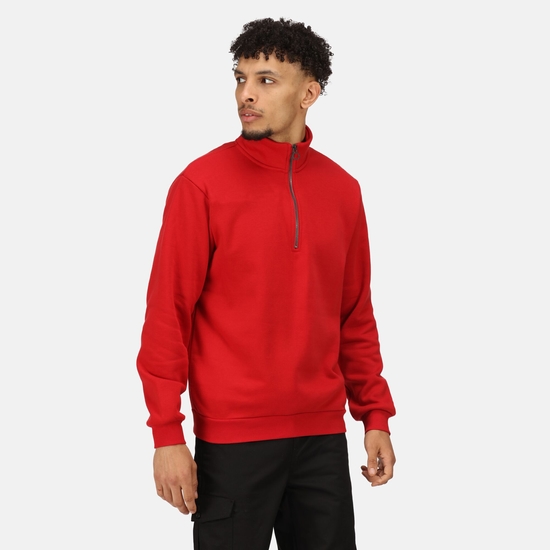 Men's Pro Quarter Zip Sweatshirt Classic Red