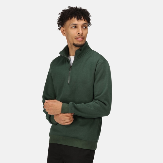Sweat-shirt Pro 1/4 zip pour homme Vert