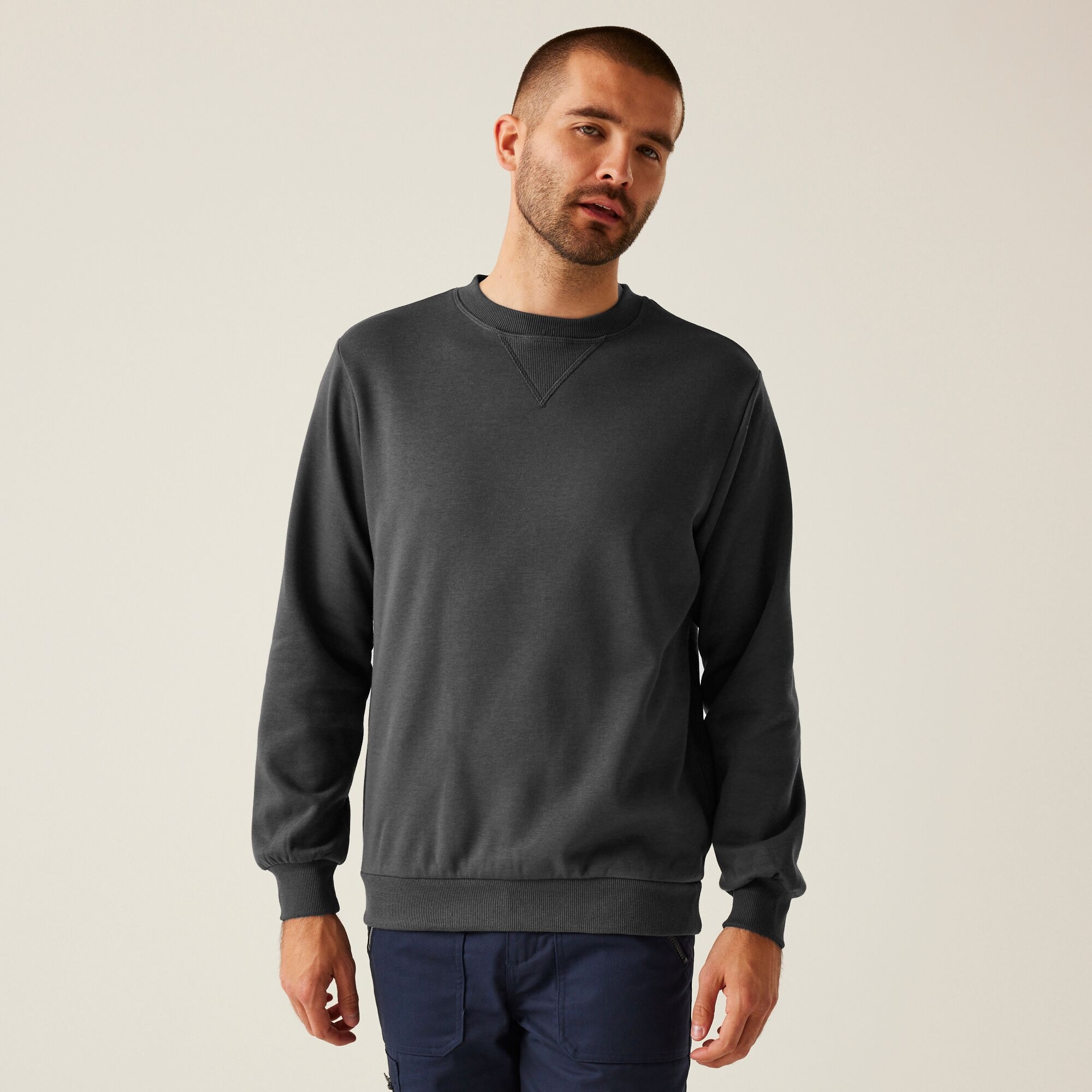 Regatta Professional Men's Pro Crewneck Sweatshirt - Grey Xxl - Image 1