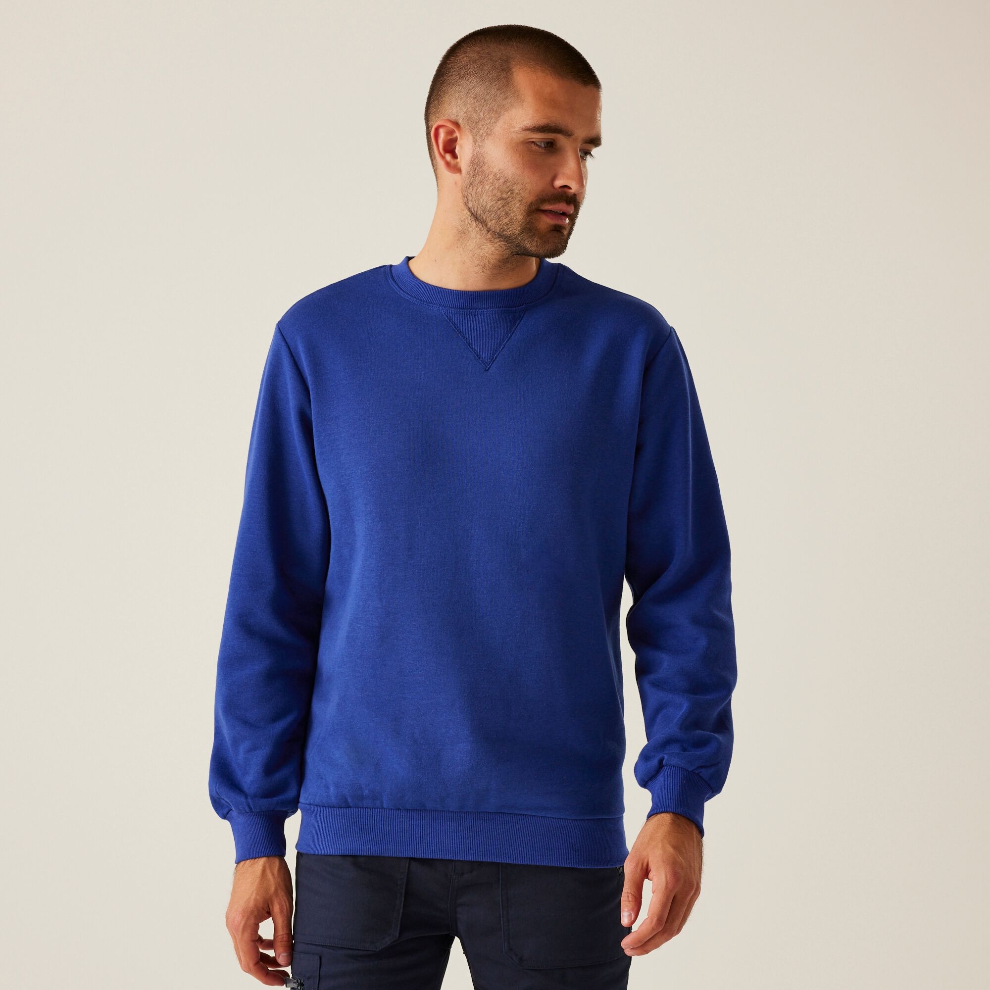 Regatta Professional Pro Crewneck Sweatshirt Size: Xl Men's Blue
