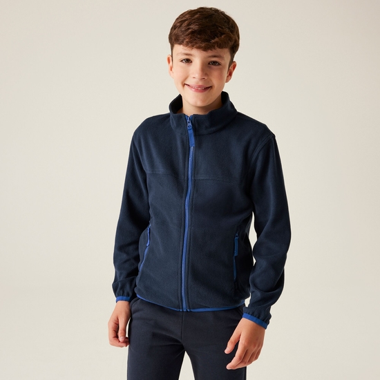 Kids' Full Zip Micro Fleece Navy