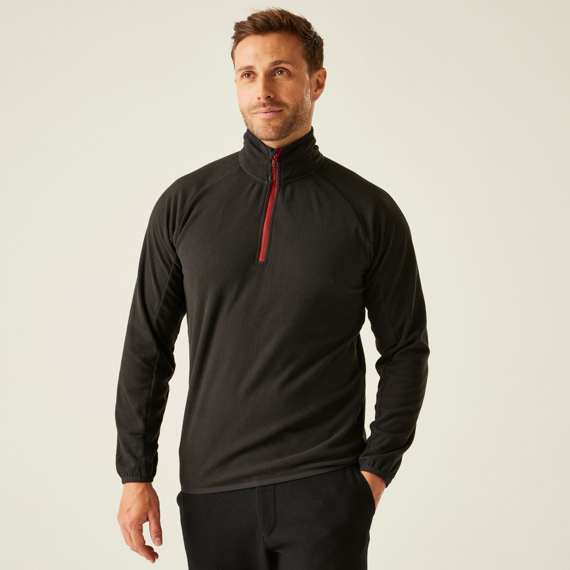 Regatta Men's Red Navigate Half Zip Fleece In | Size: Small - Image 2