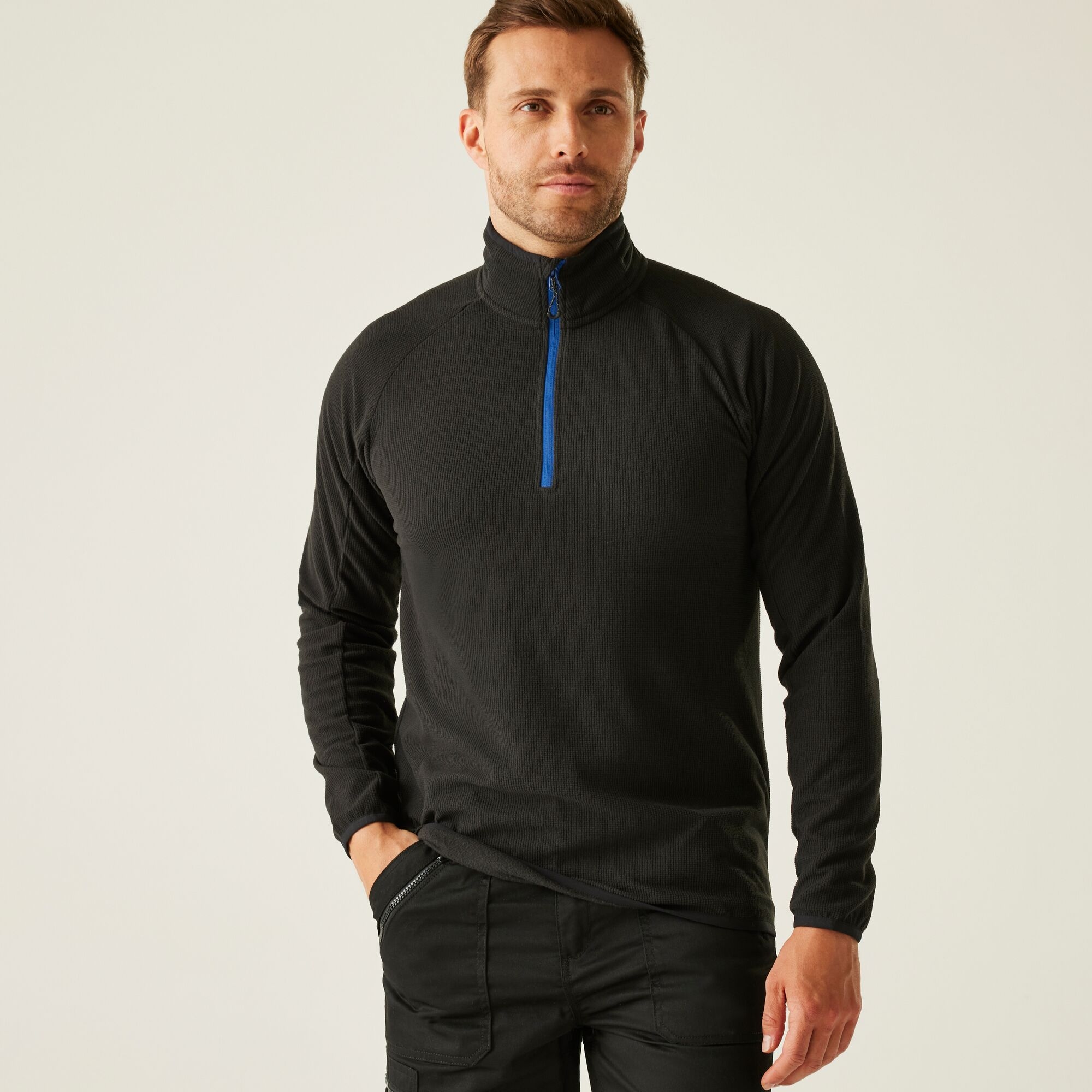 Regatta Professional Men's Winter Navigate Half-Zip Fleece - Black Extra Large