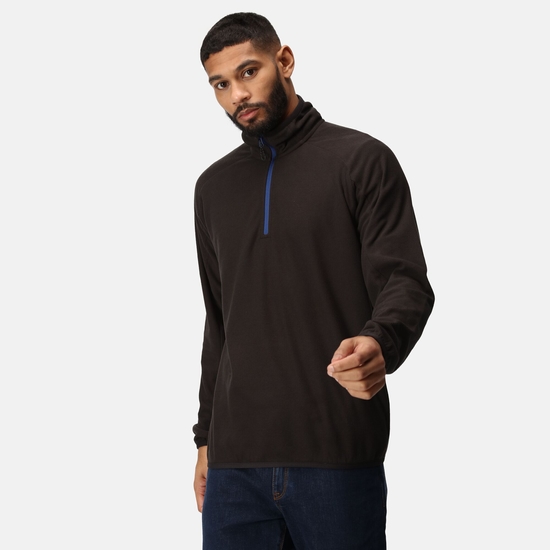 Men's Navigate Half-Zip Fleece Black New Royal