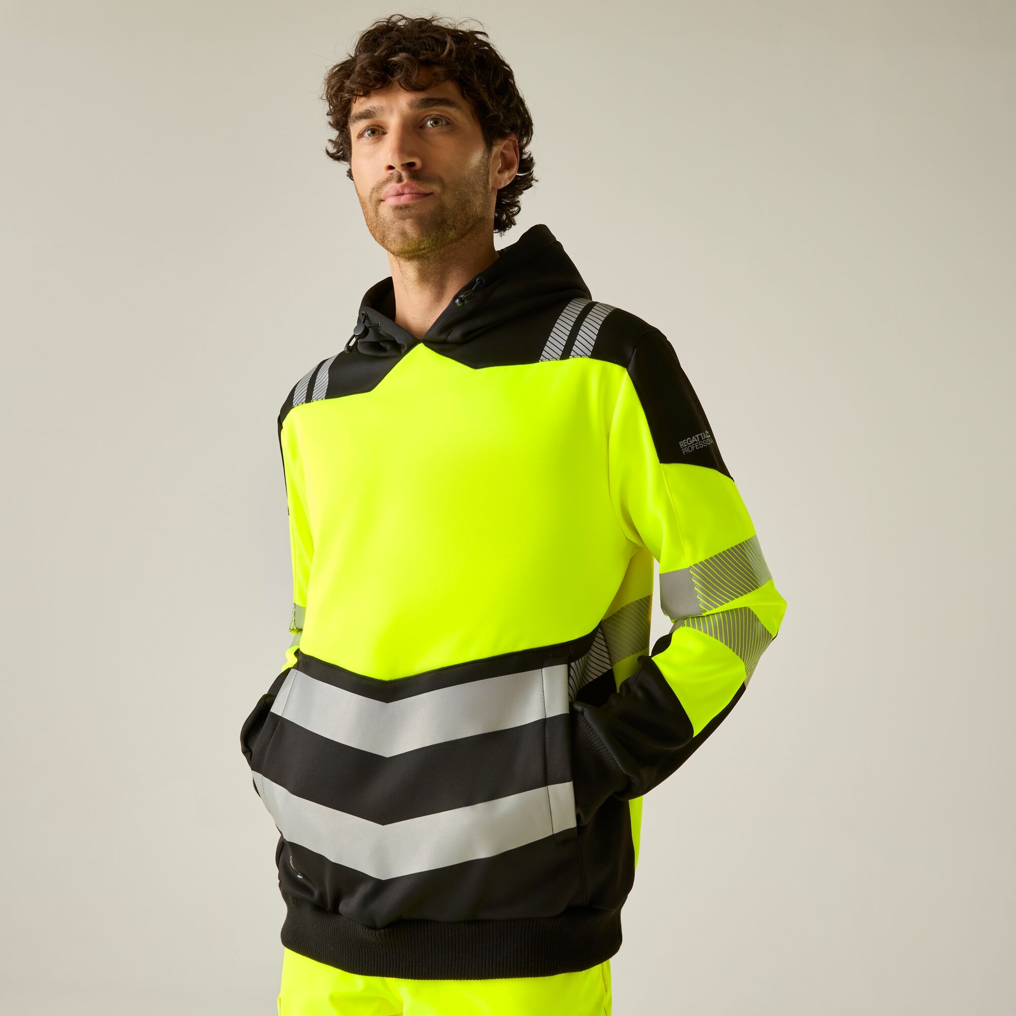 Regatta Professional Hi-Vis X Pro Hoodie Class 2 Size: 4XL Men's Yellow