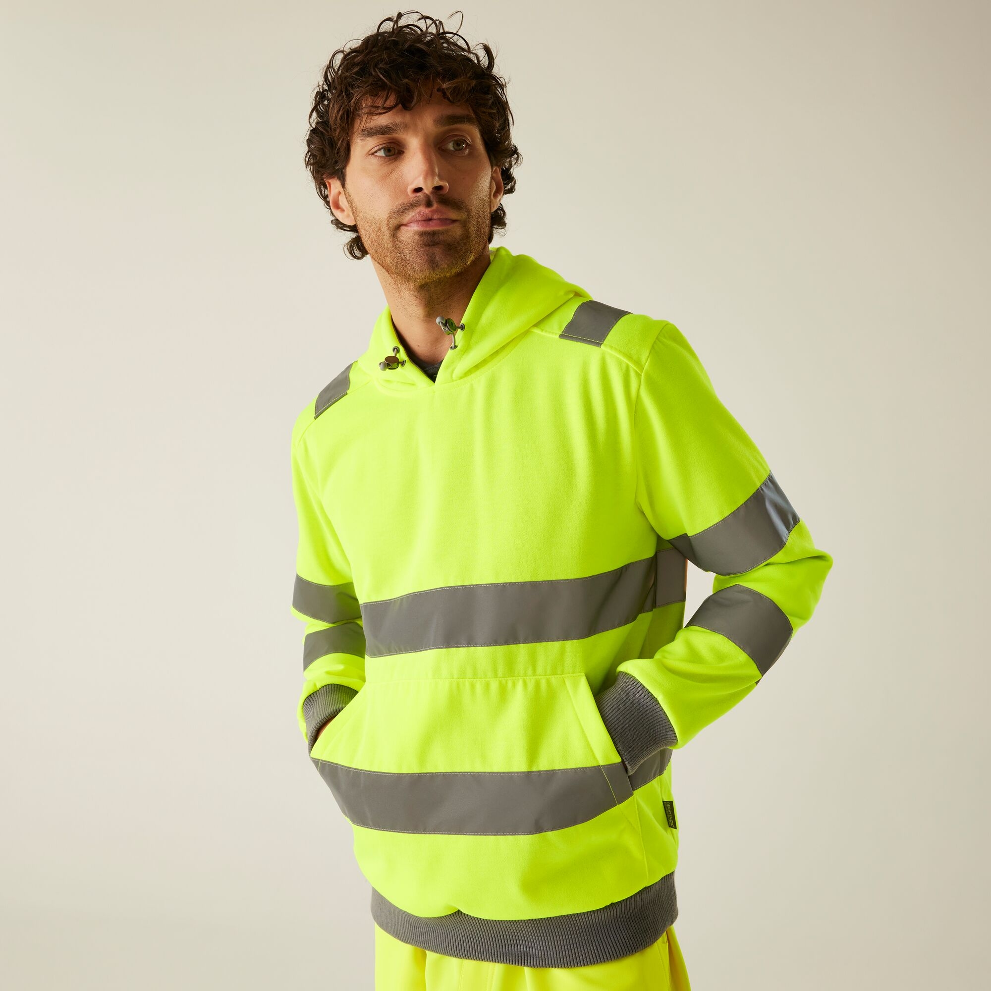 Regatta Professional Men's Hi-Vis Pro Contract Hoodie - Yellow Small