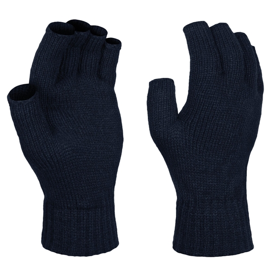 Men's Thermal Fingerless Gloves Navy