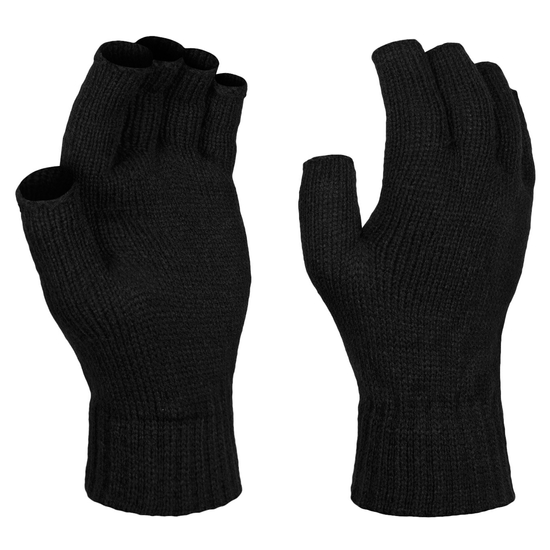 Men's Thermal Fingerless Gloves Black