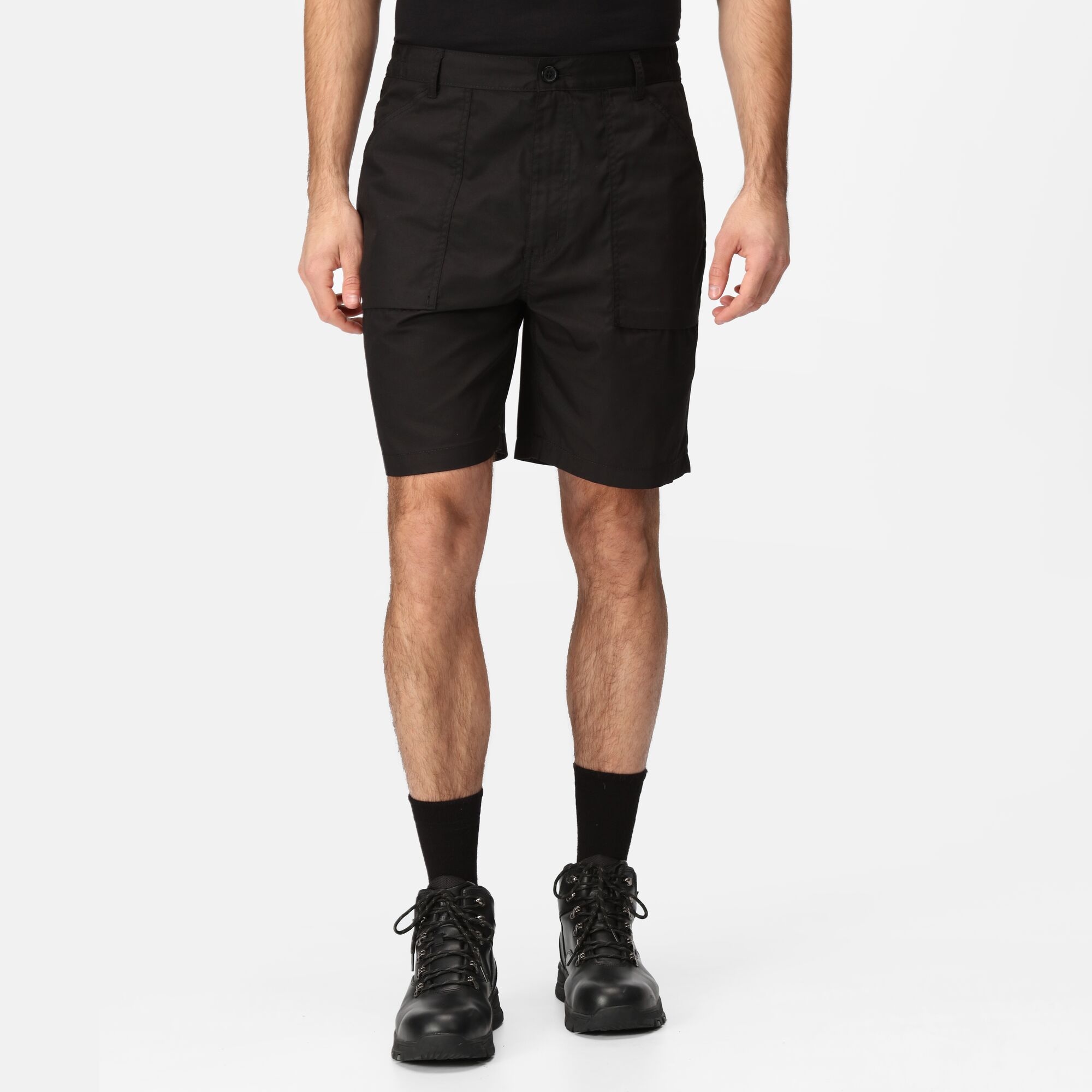 Regatta Professional Men's Water Repellent Multi Pocket Action Shorts Black, Size: 46