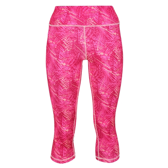 Women's Pincha 3/4 Leggings Hot Pink Print