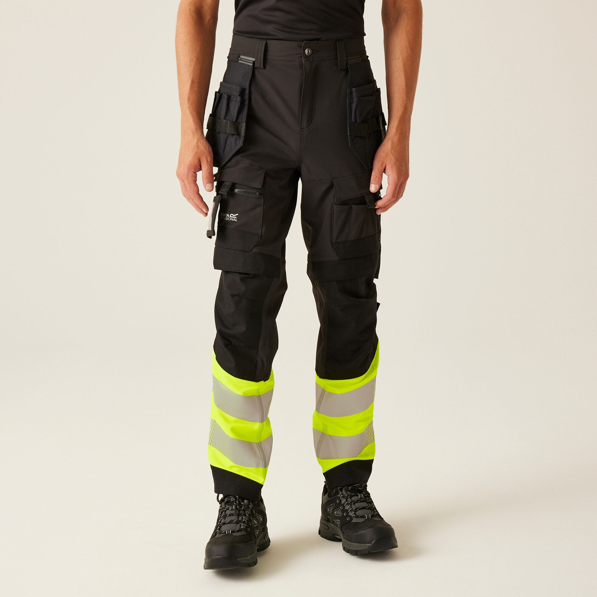 Regatta Professional Hi-Vis X-Pro Stretch Holster Trousers Class 1 Size: 34 S Men's Yellow