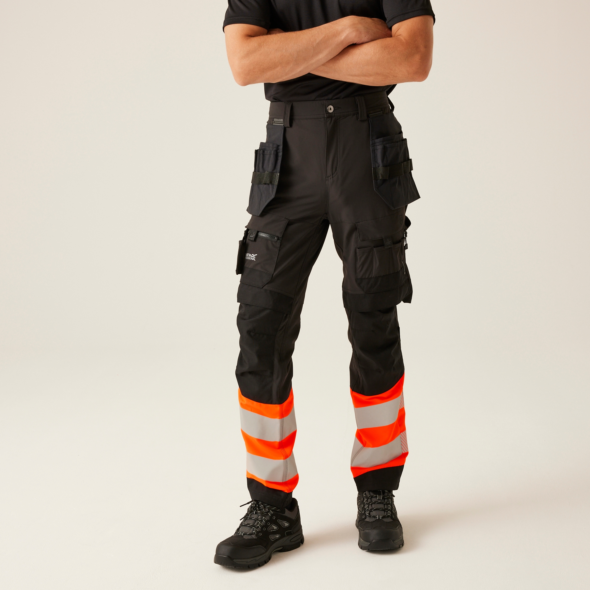Regatta Professional Hi-Vis X-Pro Stretch Holster Trousers Class 1 Size: 42 S Men's Orange