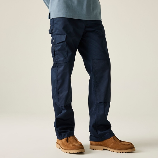 Men's Cargo Work Trousers Navy