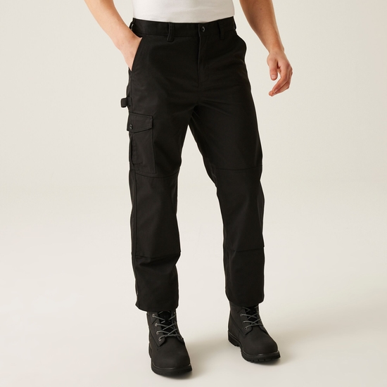 Men's Cargo Work Trousers Black