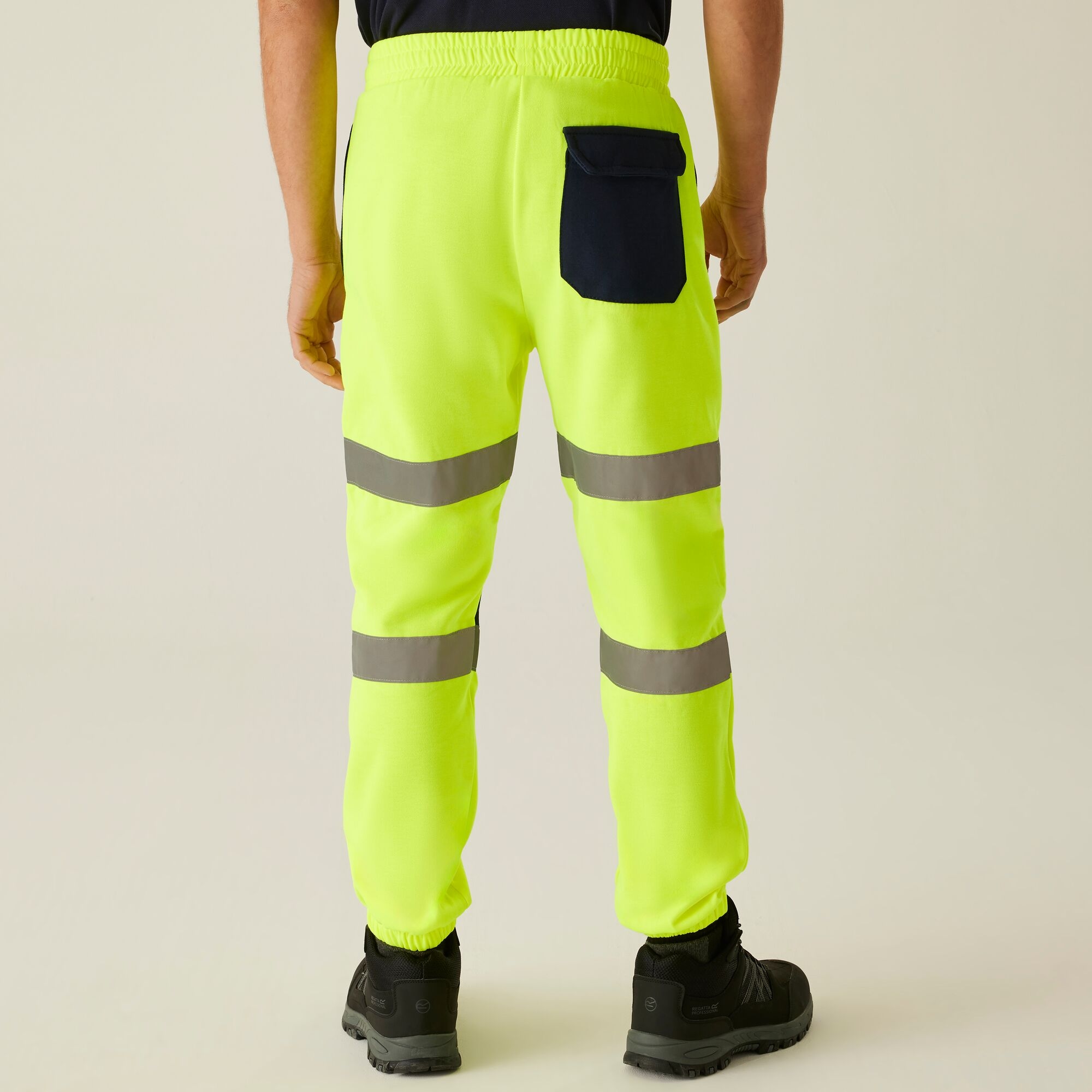 Regatta Professional Men's Hi-Vis Joggers - Yellow S Regular - Image 2