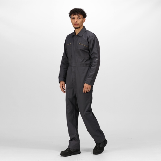 Men's Zip Fasten Coverall Seal Grey