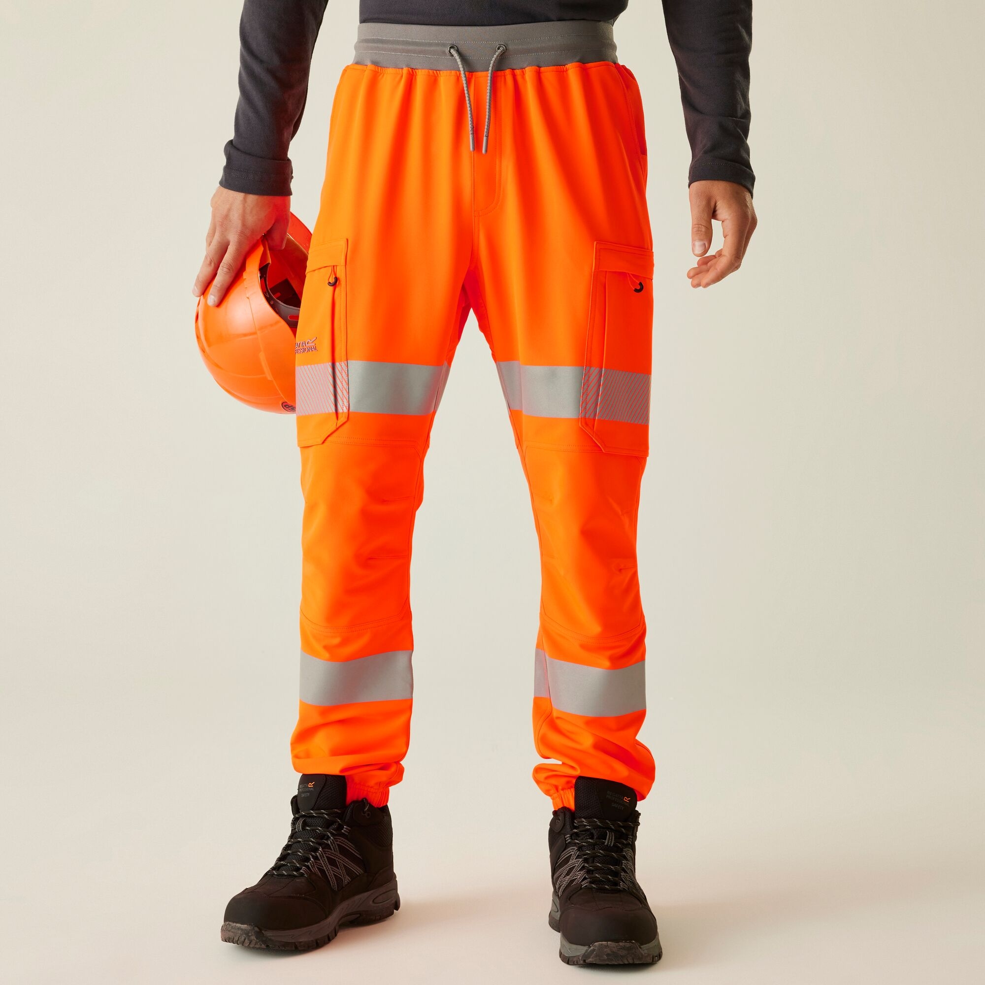 Regatta Men's Hi-Vis Prolite Stretch Jogger Orange S Regular - Image 4
