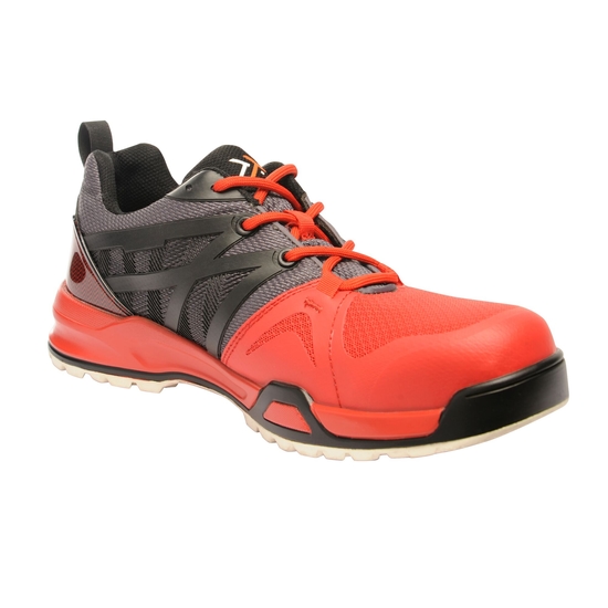 Men's Mortify Tactical Work Trainers Black Red