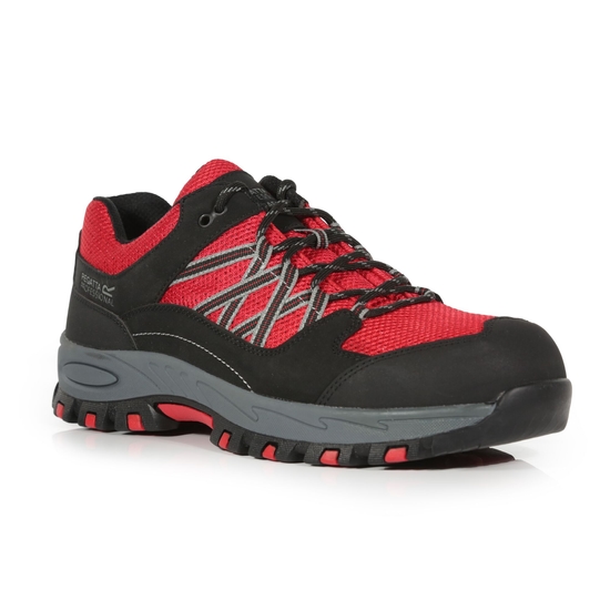 Sandstone Low Safety Boots Red/Black