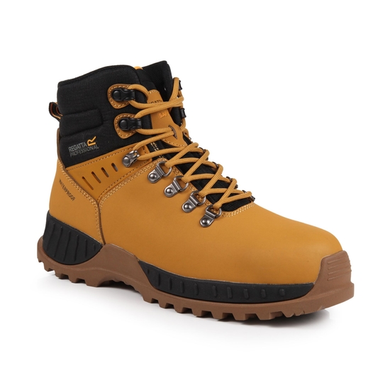 Men's Grindstone Waterproof Safety Boots Honey Black