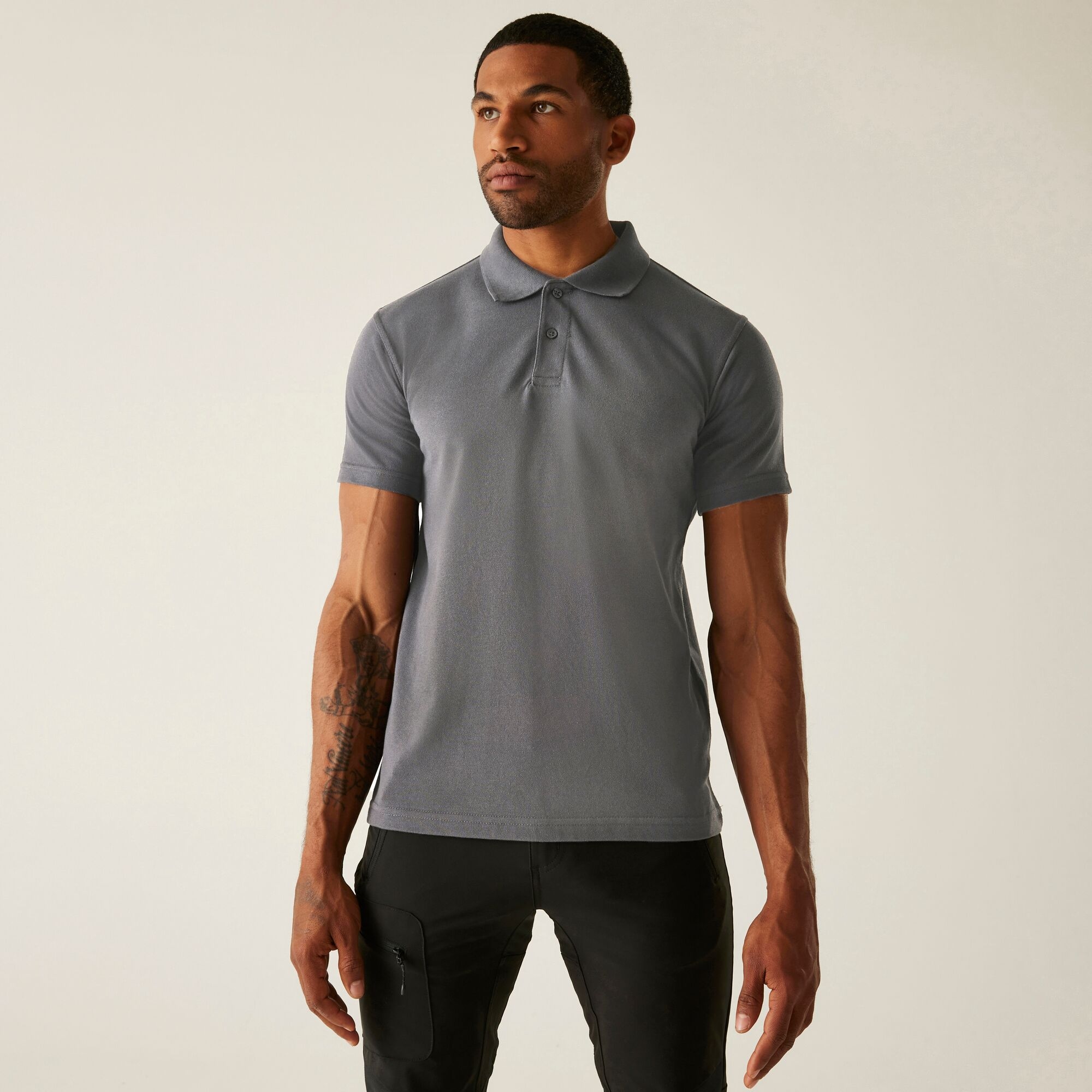 Regatta Professional Pro 50/50 Pique Polo Size: M Men's Grey